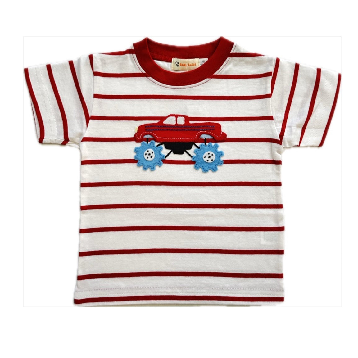 Striped Monster Truck Tee