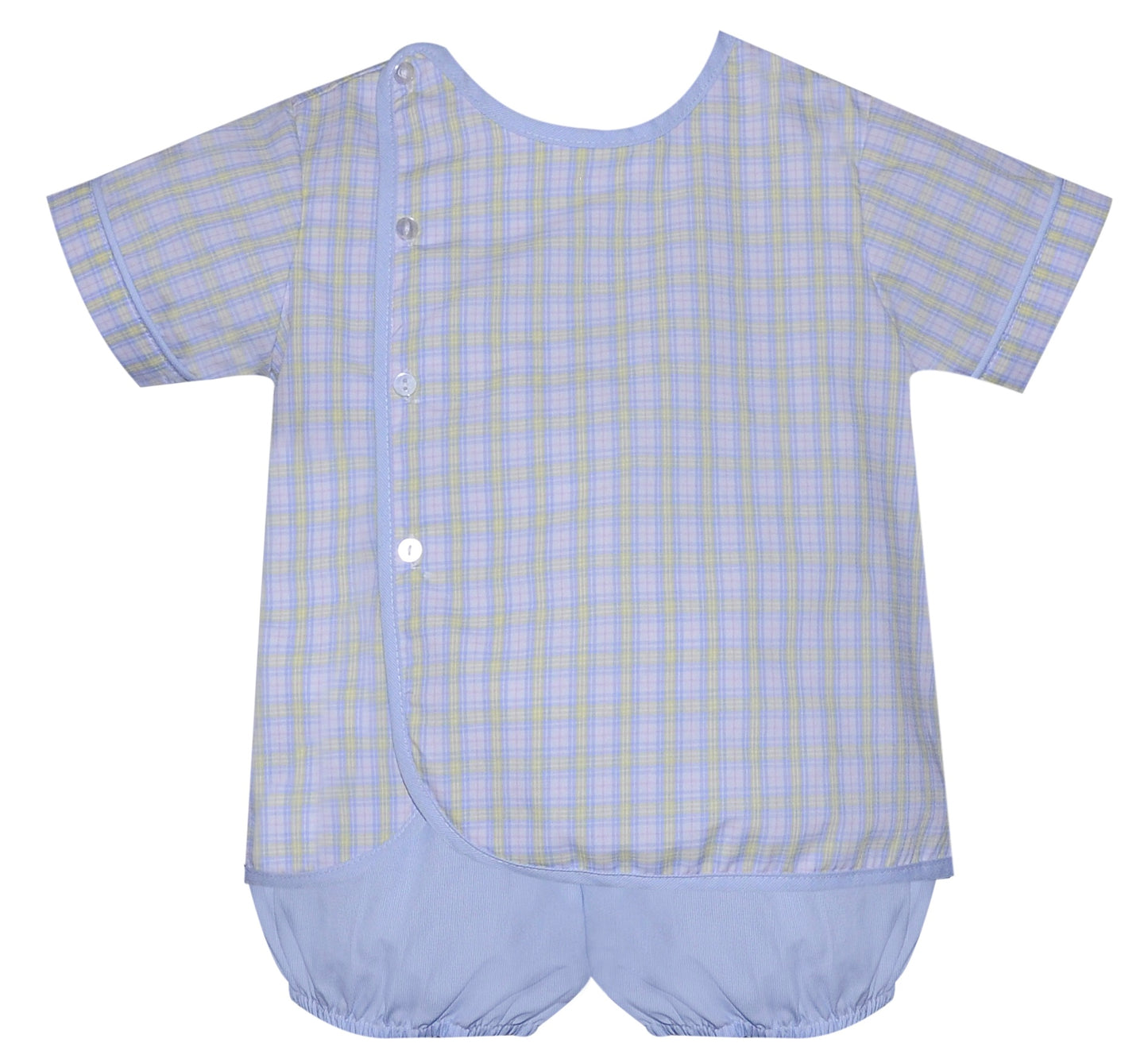 Yellow Plaid Baylor Boy Short Set