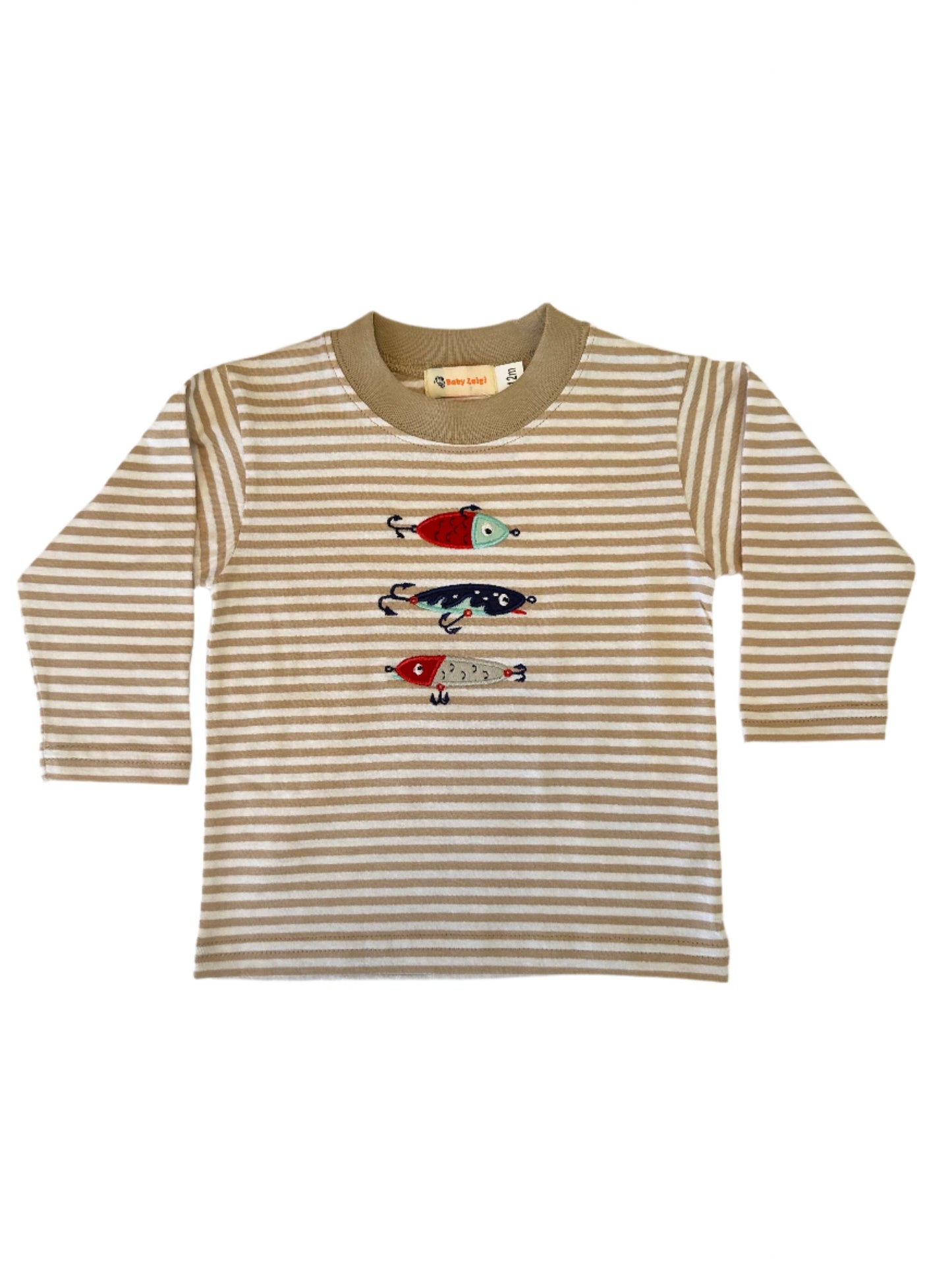 Striped Long Sleeve Fishing Lures Shirt